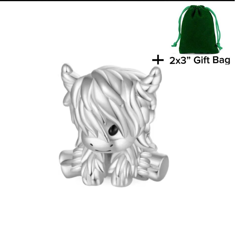 Highland Cow Charm Bead | 925 Silver | Brand New